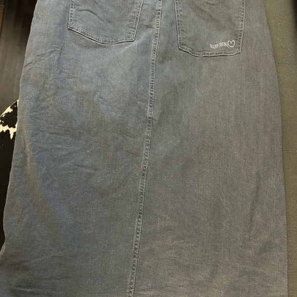 Djerf Avenue Denim Midi Washed Grey Skirt - Large - Picture 5 of 8